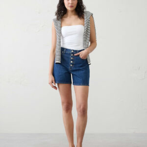Home high rise denim short
